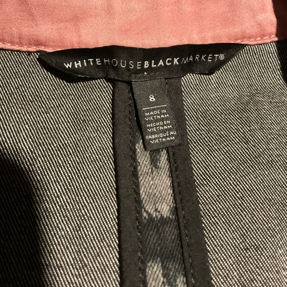 White House Black Market Black/Gray Animal Print Jacket - Picture 3 of 3